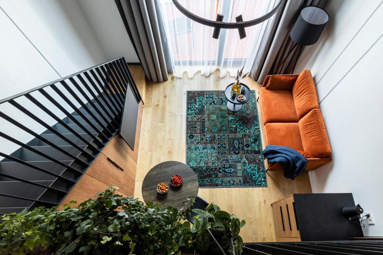 Ferienwohnung Stylish Loft With Terrace Paupys, Old Town Wilna Exterior foto