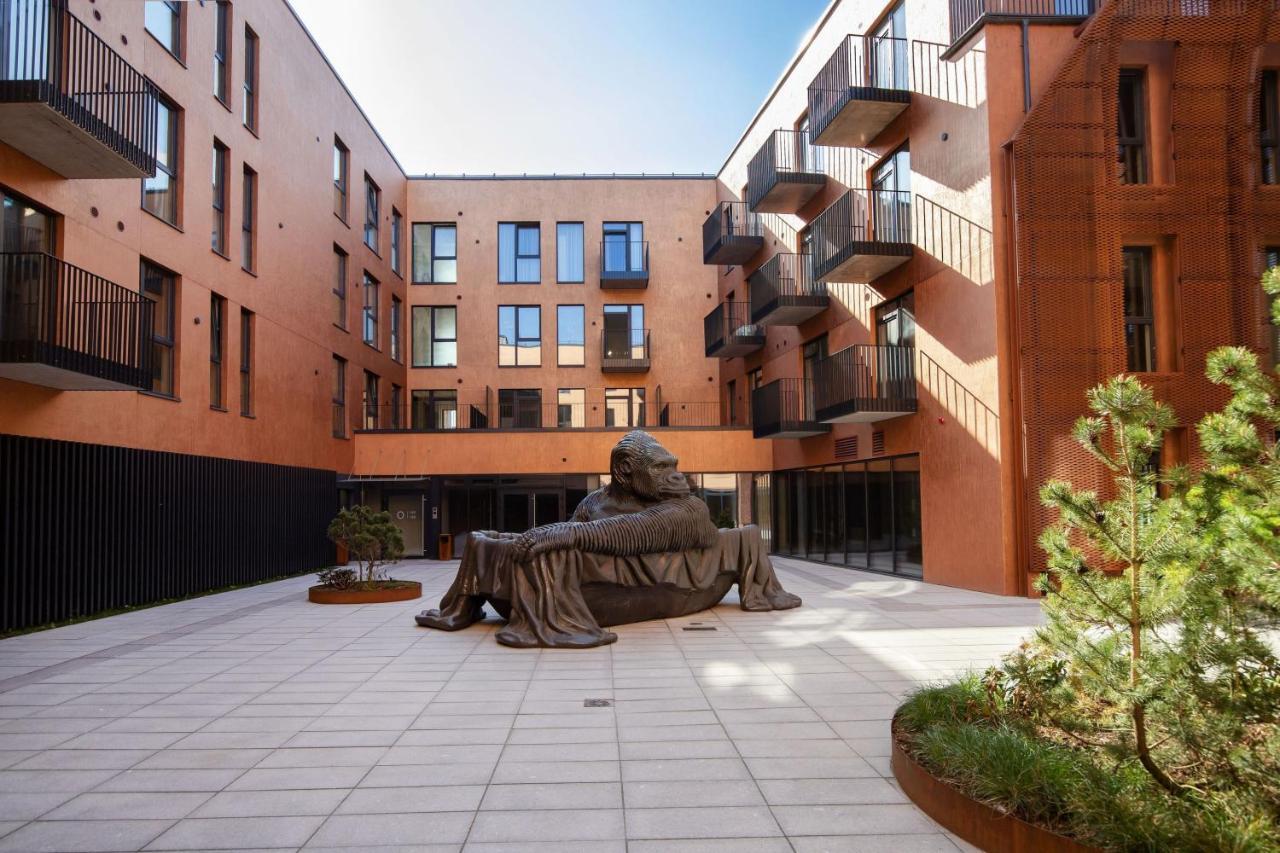 Ferienwohnung Stylish Loft With Terrace Paupys, Old Town Wilna Exterior foto